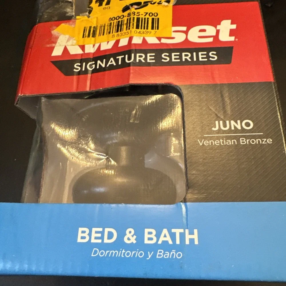 Kwikset Juno Privacy‎ Bed & Bath Door Knob In Venetian Bronze Model 97300-830